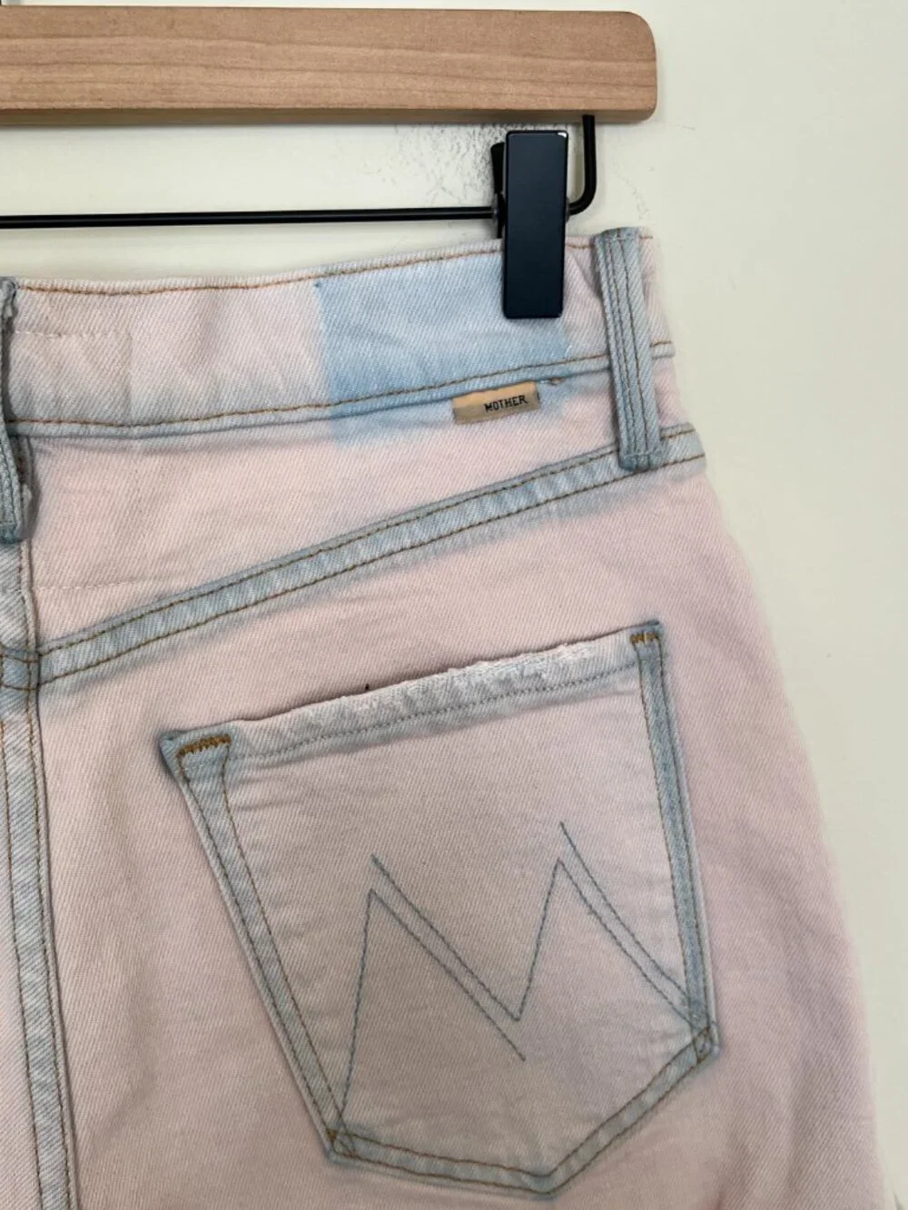 Mother Dunked In Trouble Ultra High Waist Tomcat Kick Fray Shorts